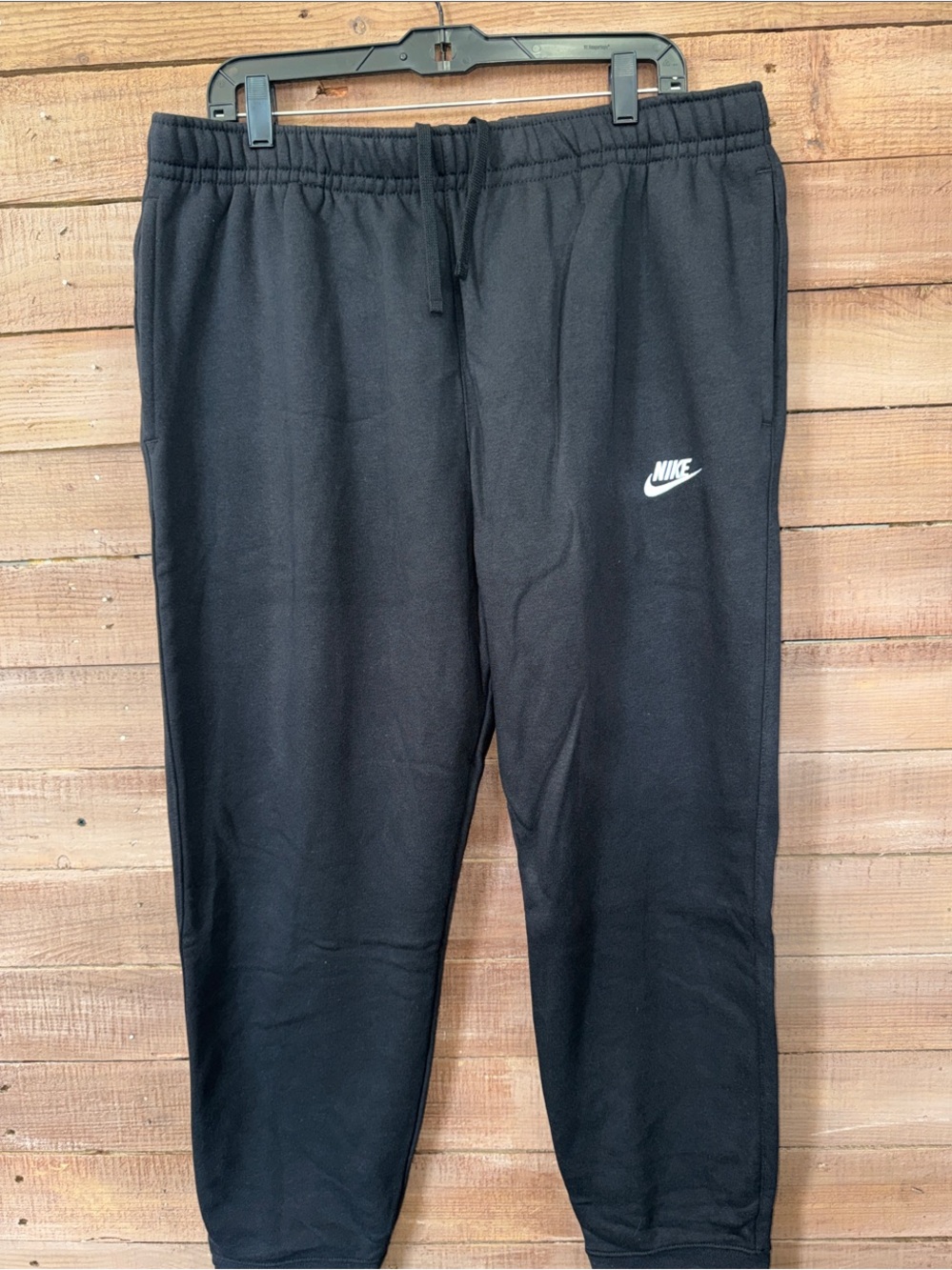 Nike Black Sweatpants with White Swoosh Logo